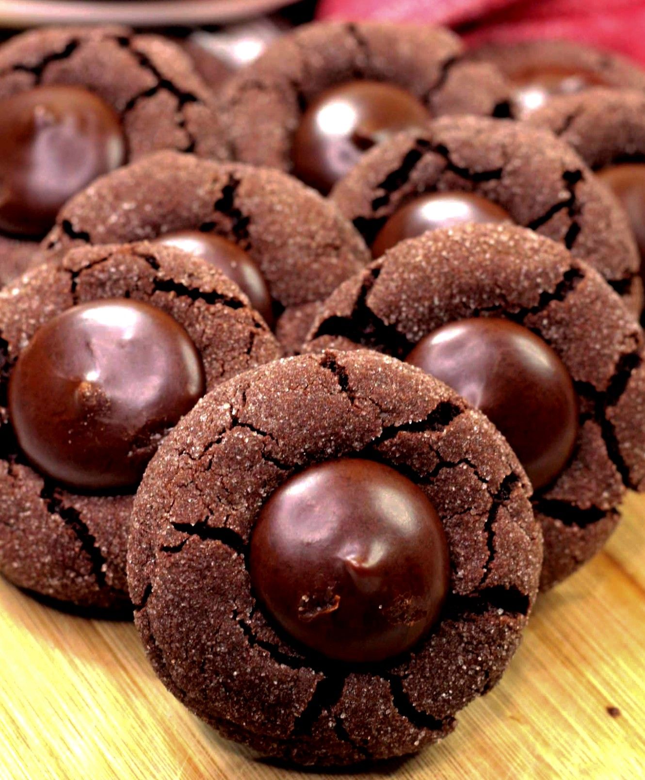 Dark Mocha Crinkle Cookies